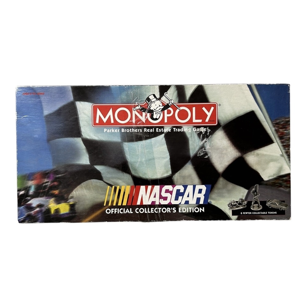 1997 Monopoly NASCAR Official Collector's Edition 8 Tokens COMPLETE Racing Game